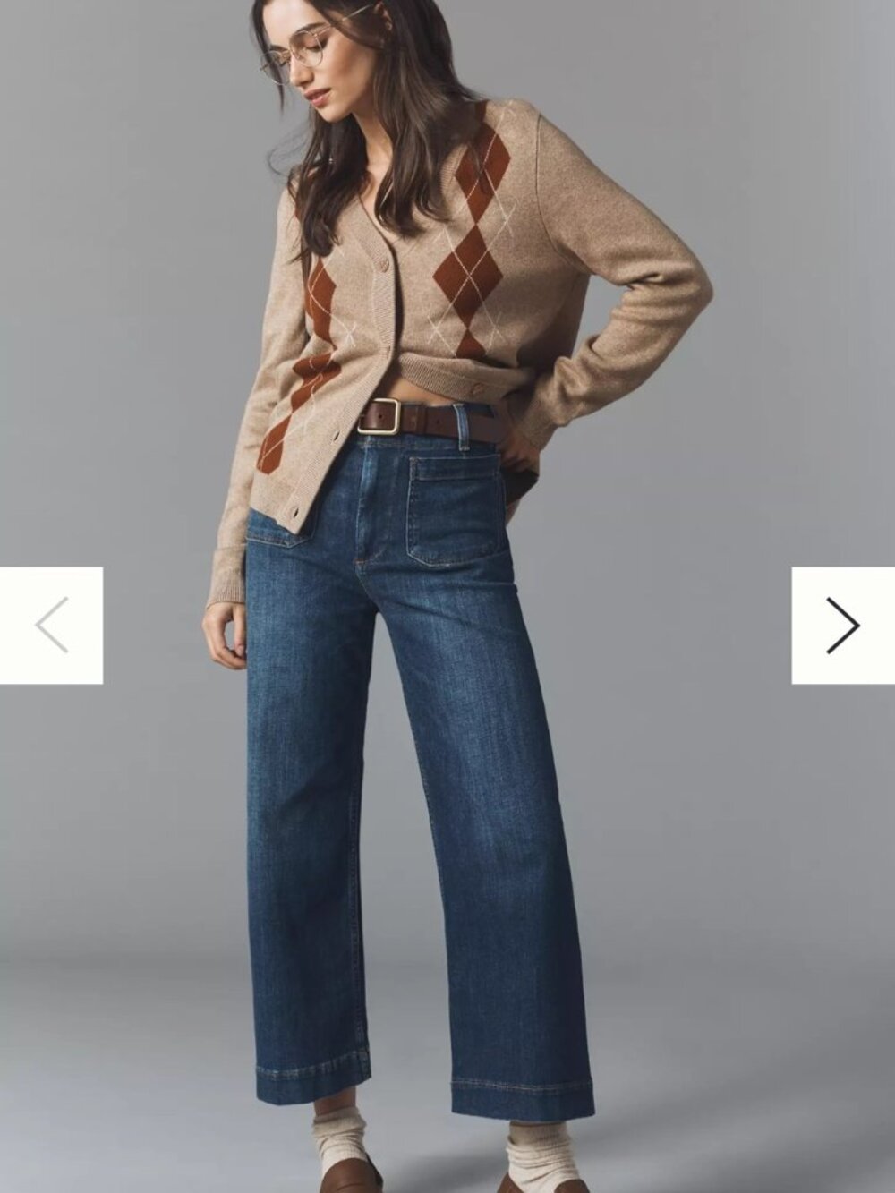 Maeve The Collette Cropped High-Rise Wide-Leg Jean Size 28 Anthropologie